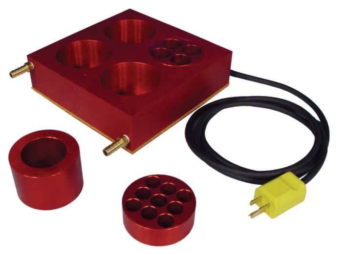 Heated And Cooled Block With Inserts To Fit A Selection Of Vial Sizes